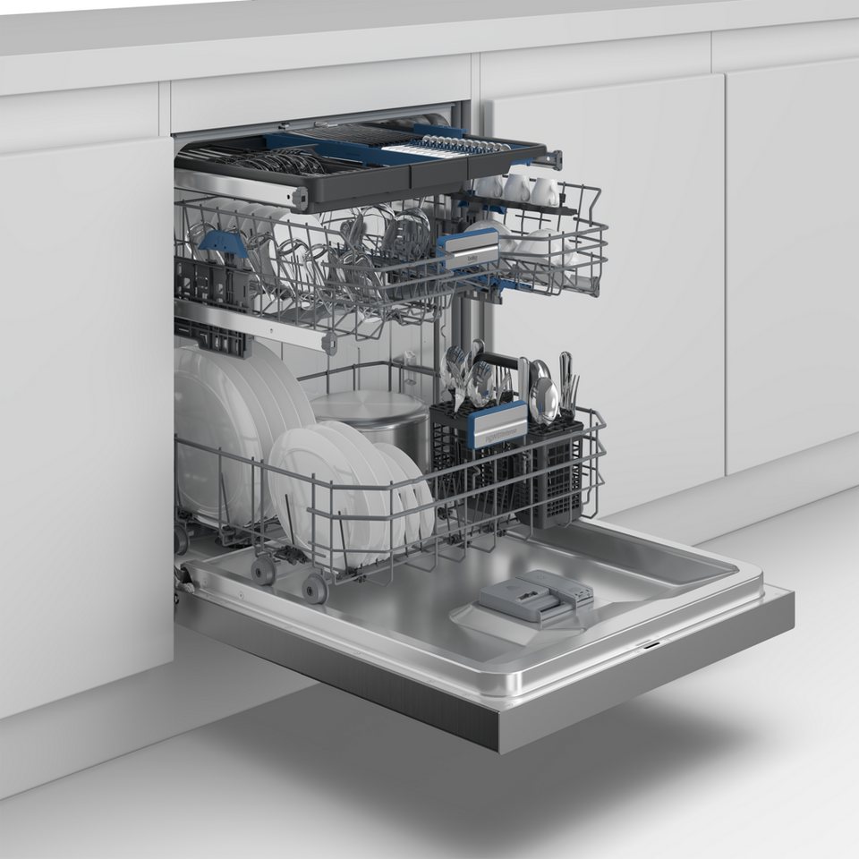 BEKO Unterbaugeschirrspüler BDDN36561XP, 8,9 l, 15 Maßgedecke