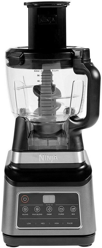 NINJA Kompakt-Küchenmaschine 3-in-1 mit Auto-iQ BN800EU, 1200 W, 2,1 l Schüssel,