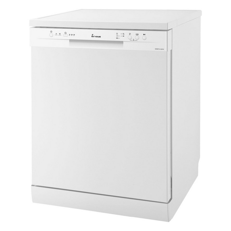 KKT KOLBE Standgeschirrspüler DW601W, 10 l, 12 Maßgedecke, 60cm / Edelstahl / Aq