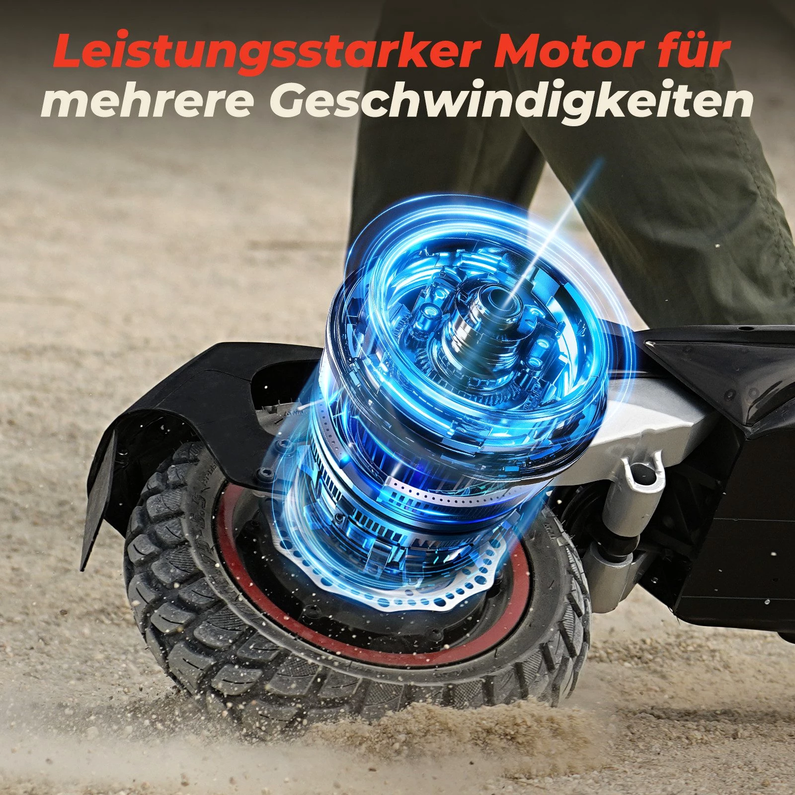 iscooter E-Scooter 10 Zoll Offroad Elektroroller mit Straßenzulassung 80-100km Reichweite, 500