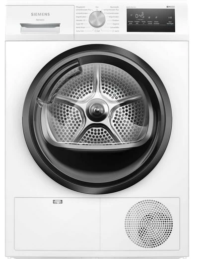 SIEMENS Kondenstrockner iQ300 WT45N2H3 - iQ300 mit 8 Kg Fassungsvermögen, Weiß, autoDry