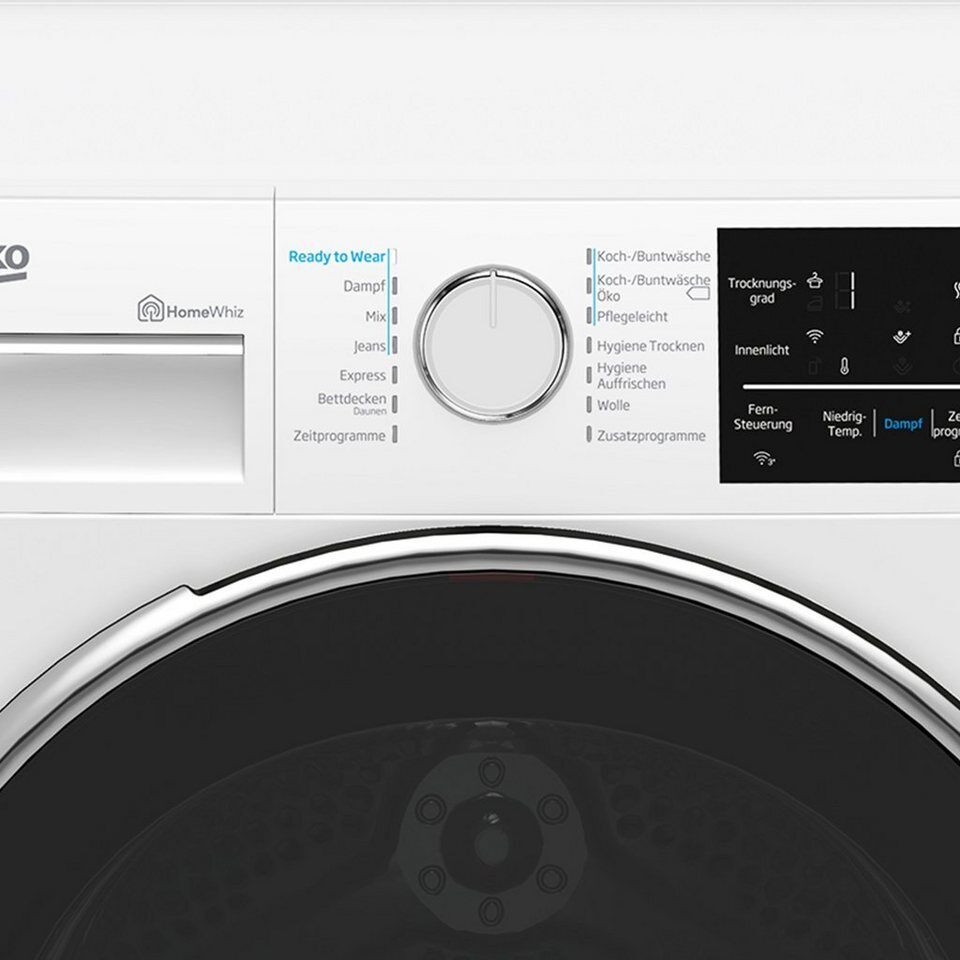 BEKO Wärmepumpentrockner B5T62243W, Knitterschutz, WiFi, Silent-Programm, Allerg