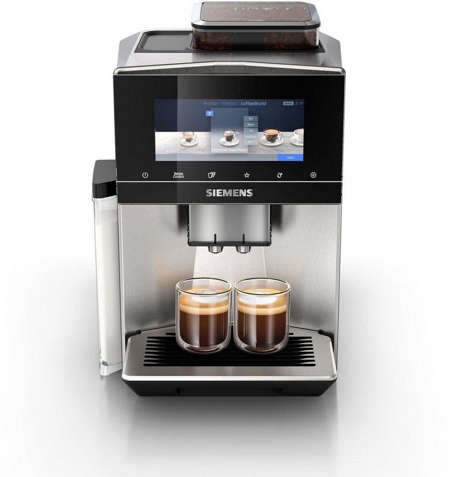 SIEMENS Kaffeevollautomat EQ900 TQ903D43, intuitives 6,8" TFT-Display, Geräuschr