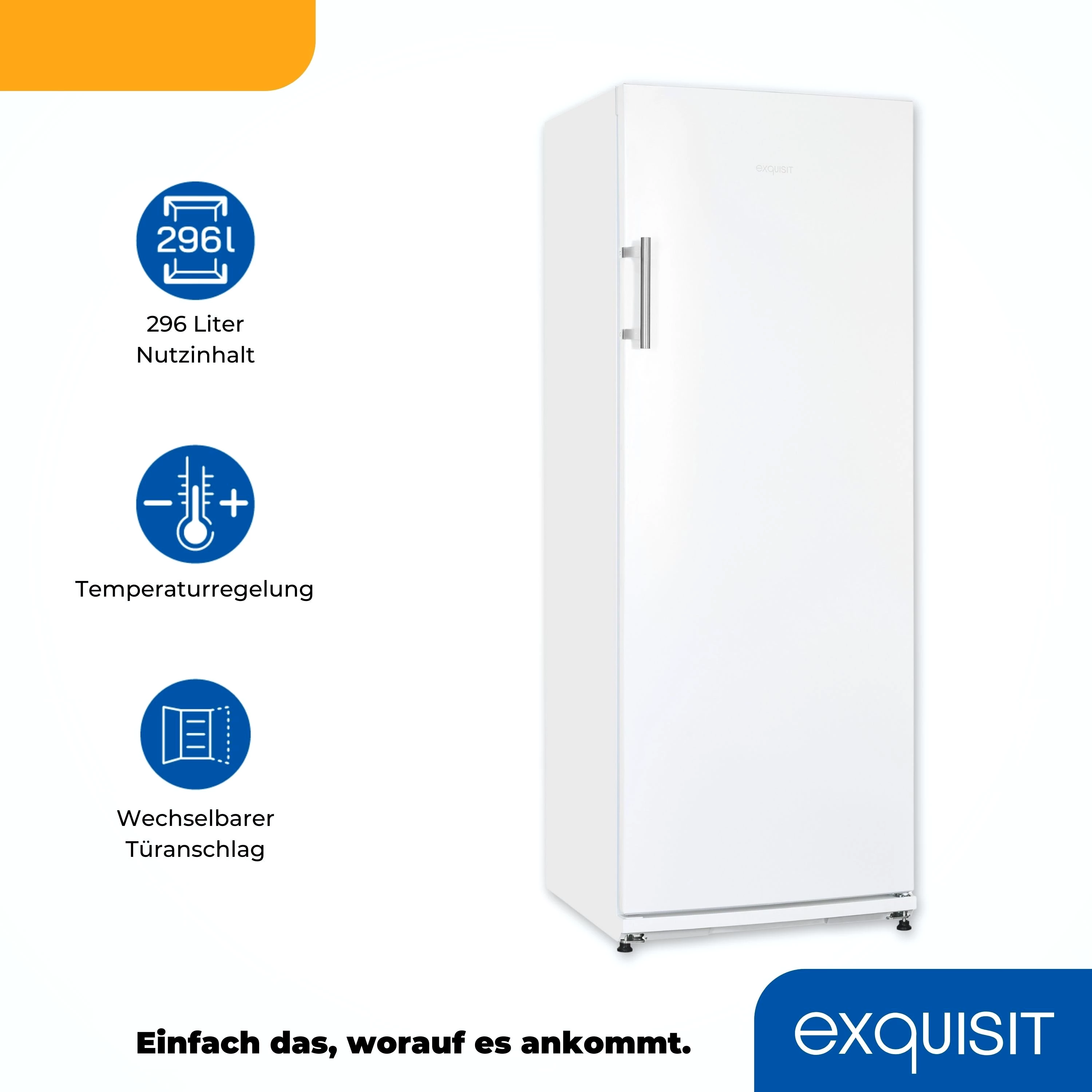 exquisit Getränkekühlschrank GKS31-V-H-280E weiss, 163 cm hoch, 60 cm breit