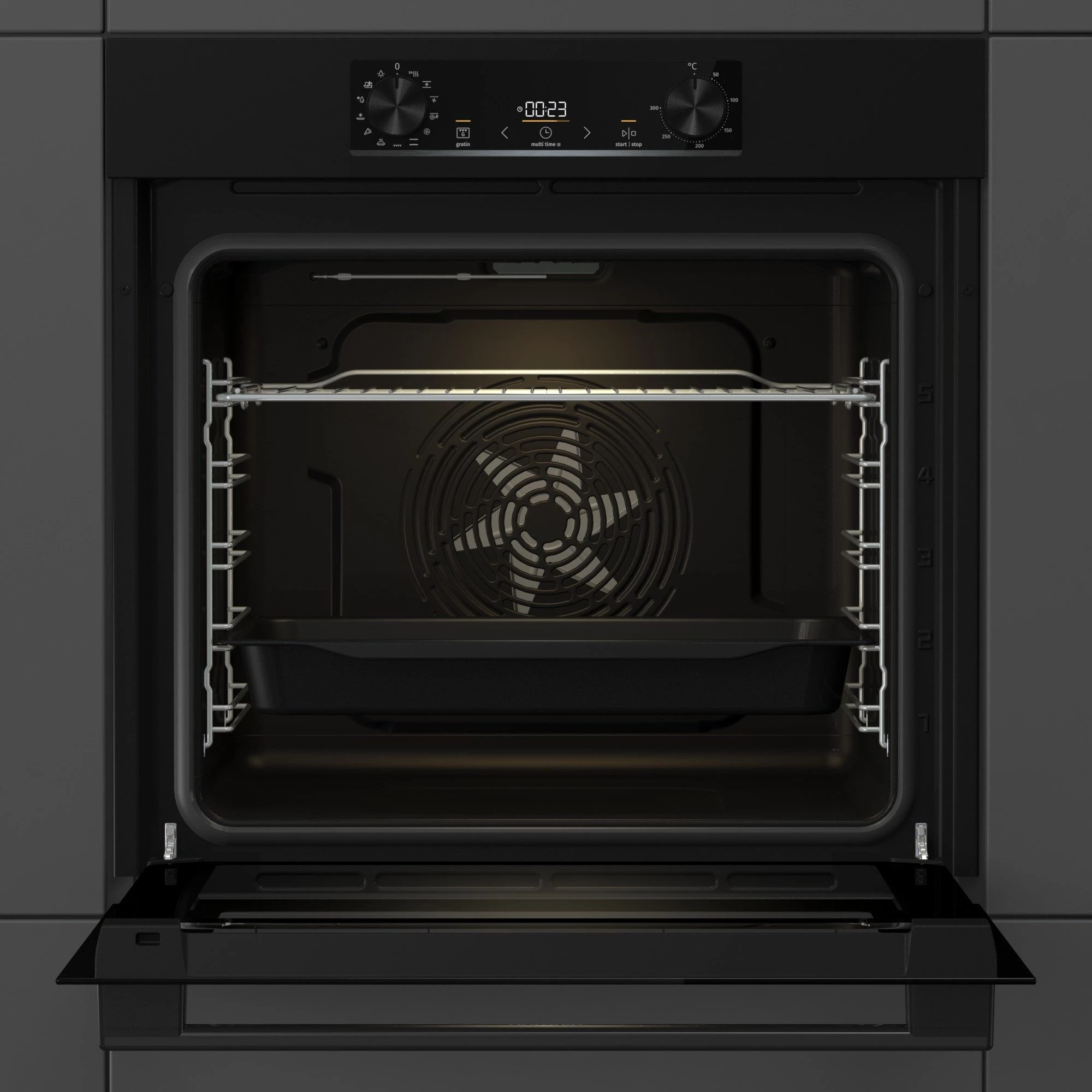 GORENJE Backofen-Set JUMP SET PYRO/I, mit Teleskopauszug nachrüstbar, Pyrolyse-Selbstreinigung