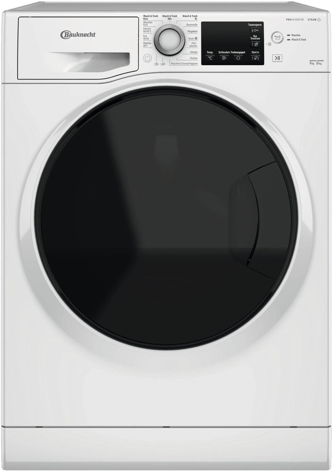 BAUKNECHT Waschtrockner WT Super Eco 96S 41 N, 9 kg, 6 kg, 1400 U/min, 4 Jahre Herstellergarantie