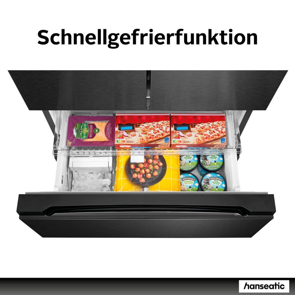 Hanseatic French Door HFD18983CWDI, 190 cm hoch, 83 cm breit, Wasserspender mit