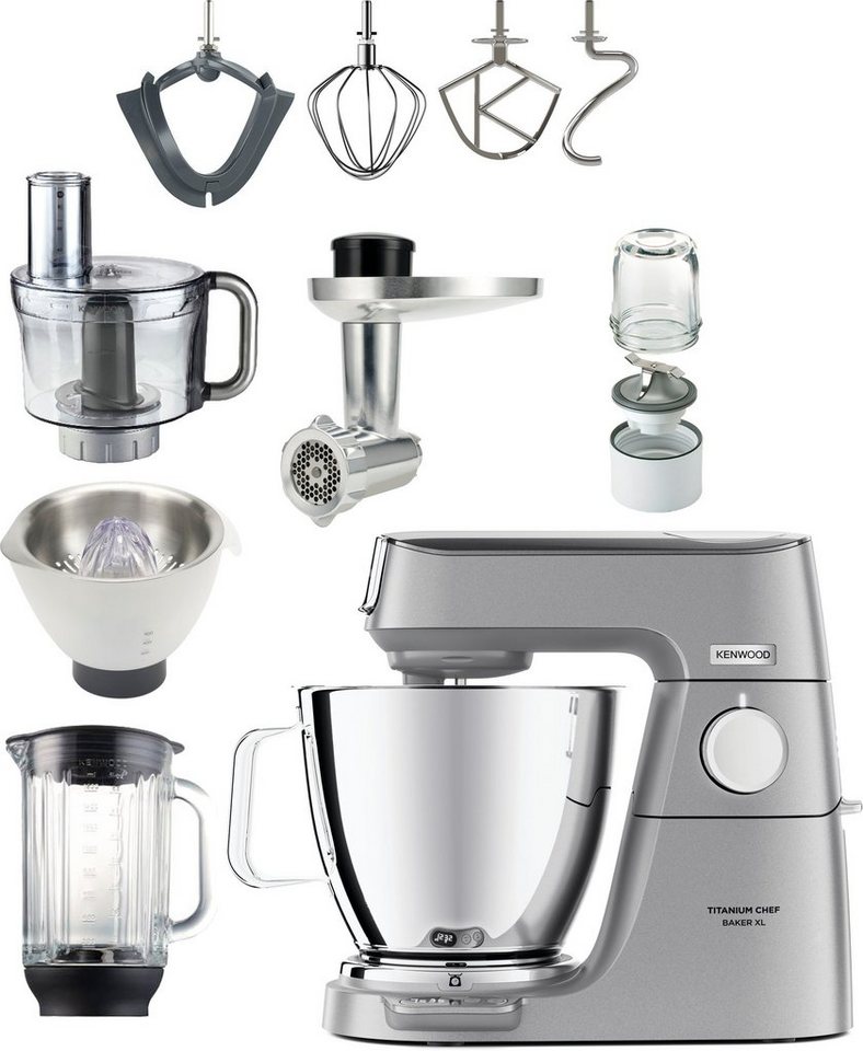 KENWOOD Küchenmaschine Titanium Chef Baker XL KVL85.704SI, 1200 W, 7 l Schüssel,