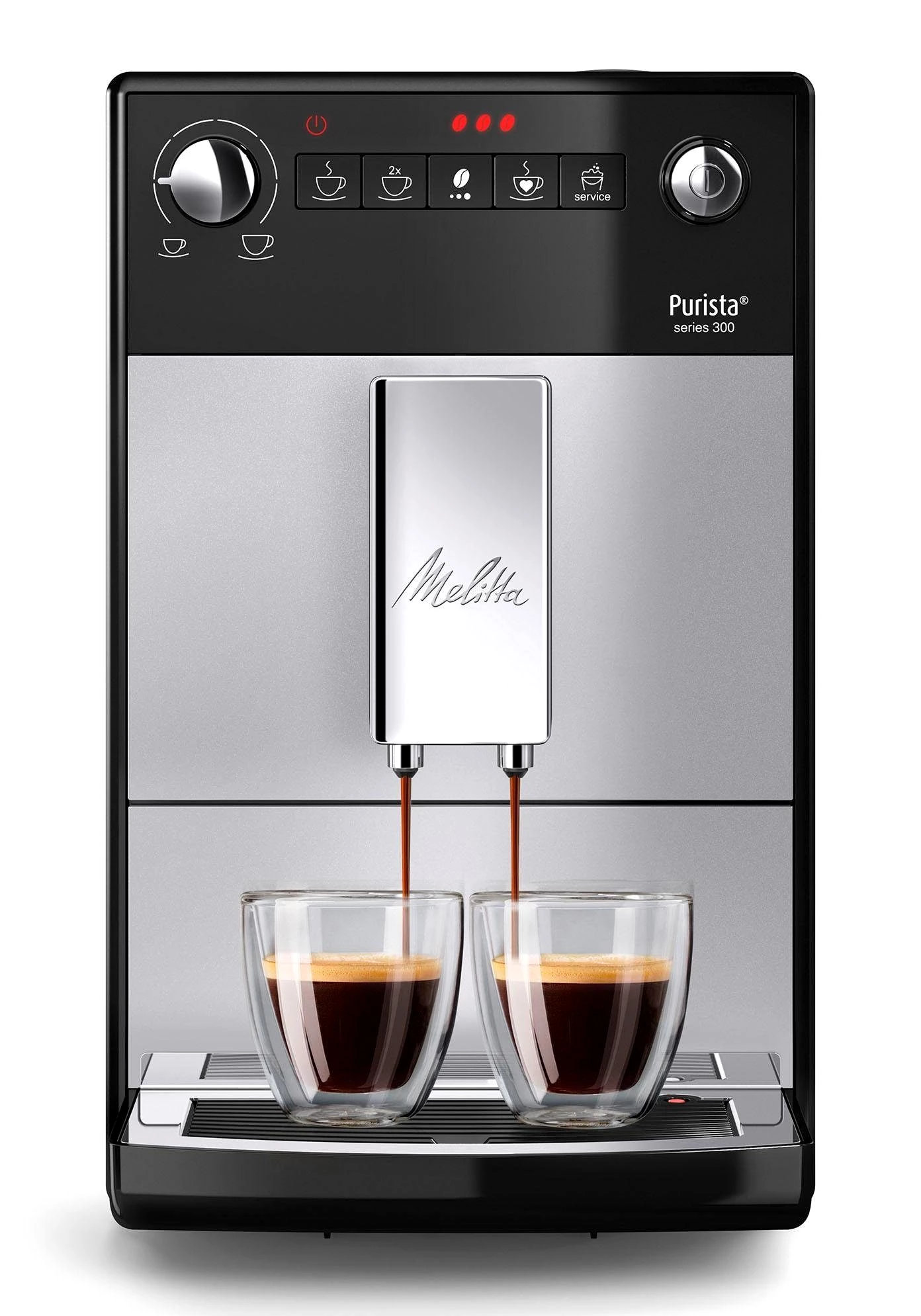 Melitta Kaffeevollautomat Purista® F230-101, silber/schwarz, Lieblingskaffee-Funktion
