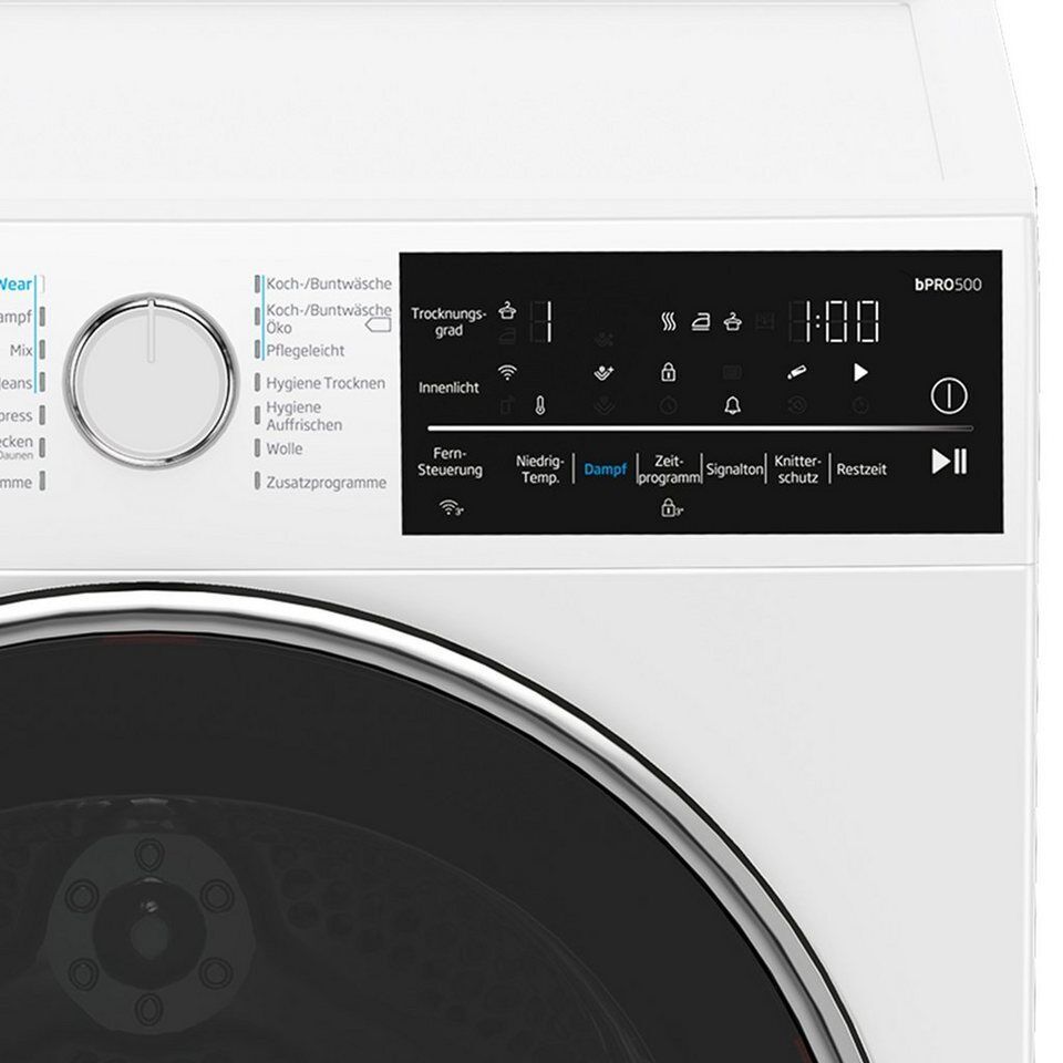 BEKO Wärmepumpentrockner B5T62243W, Knitterschutz, WiFi, Silent-Programm, Allerg
