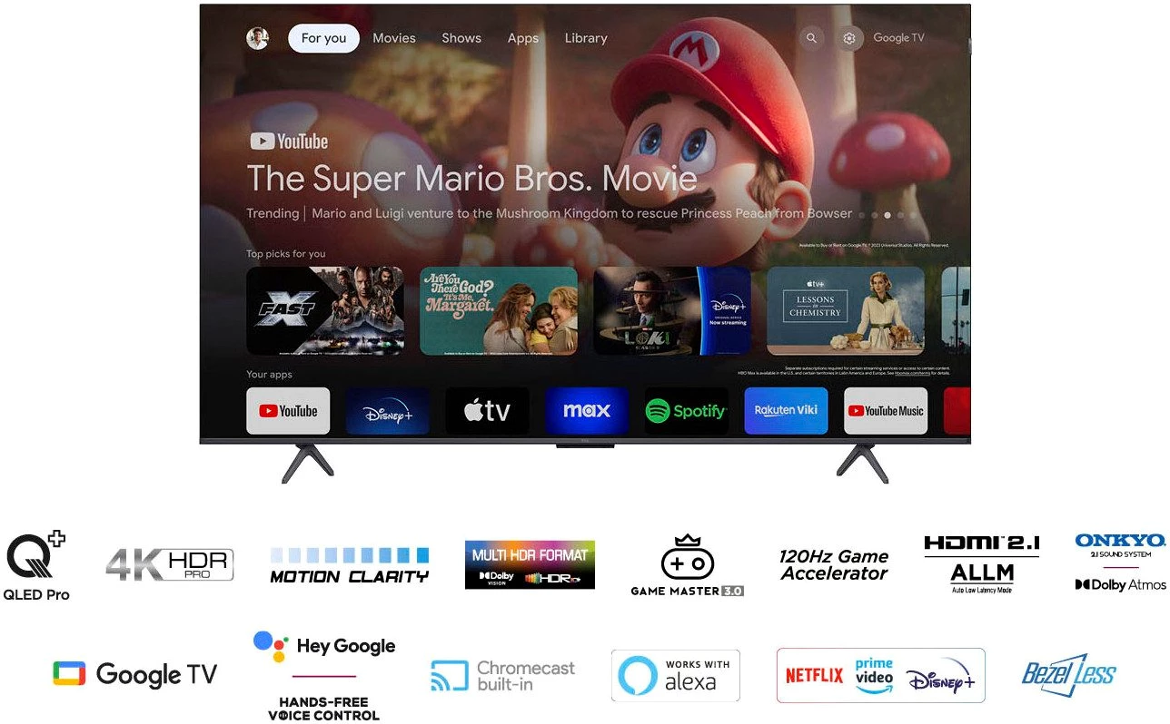 TCL 75C61BX1 QLED-Fernseher