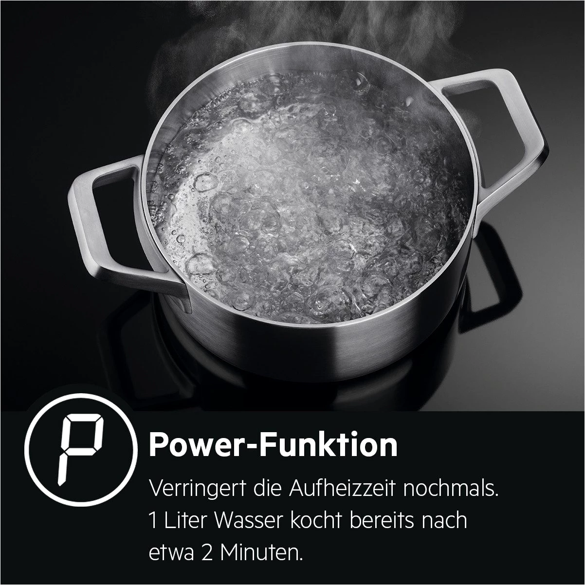 AEG Induktions-Standherd CIB6499APB, mit Teleskopauszug nachrüstbar, Bridge-Funktion