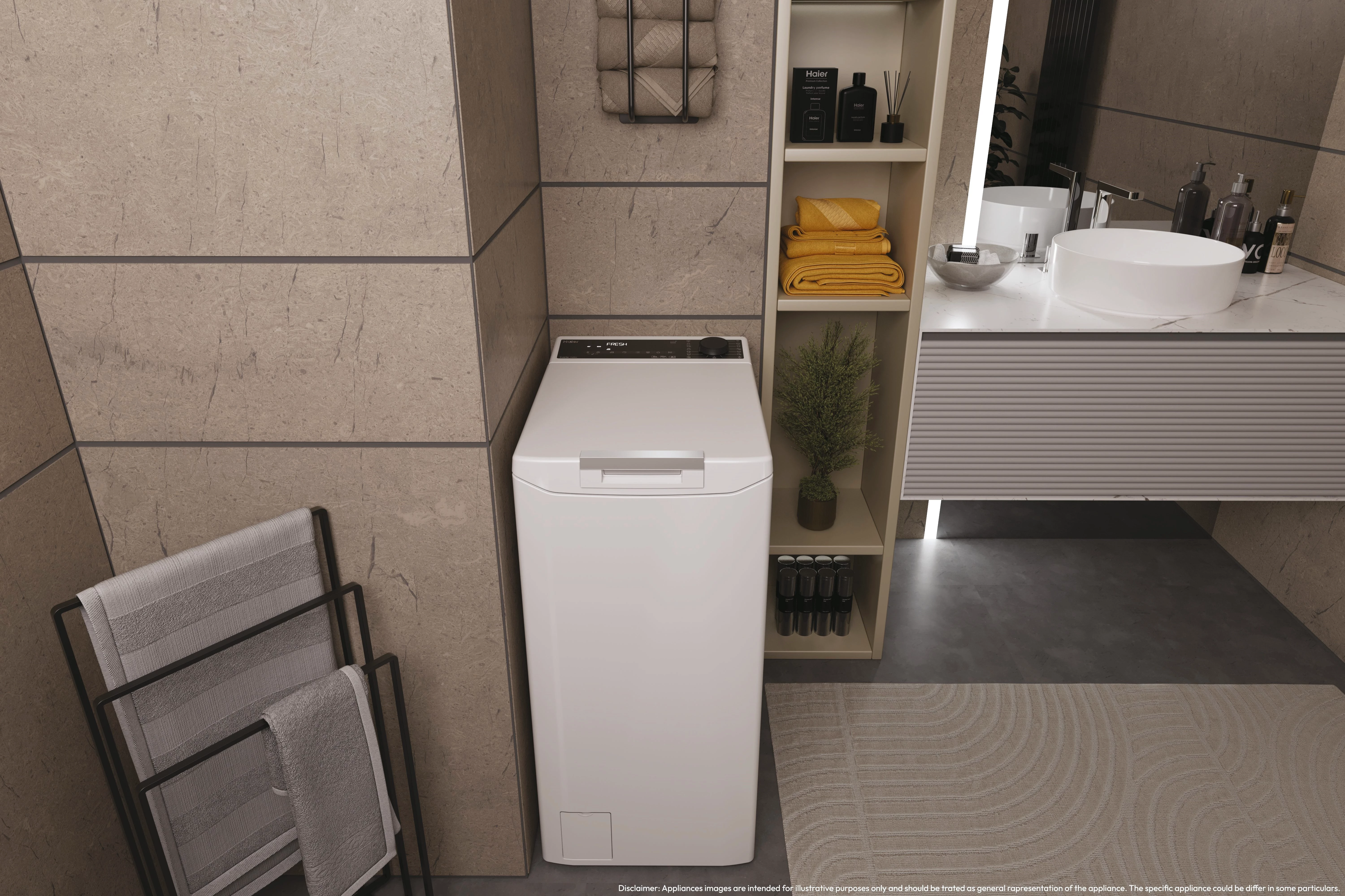 Haier Waschmaschine Toplader THASNQ476TM5-84, 7 kg, 1400 U/min, hOn App