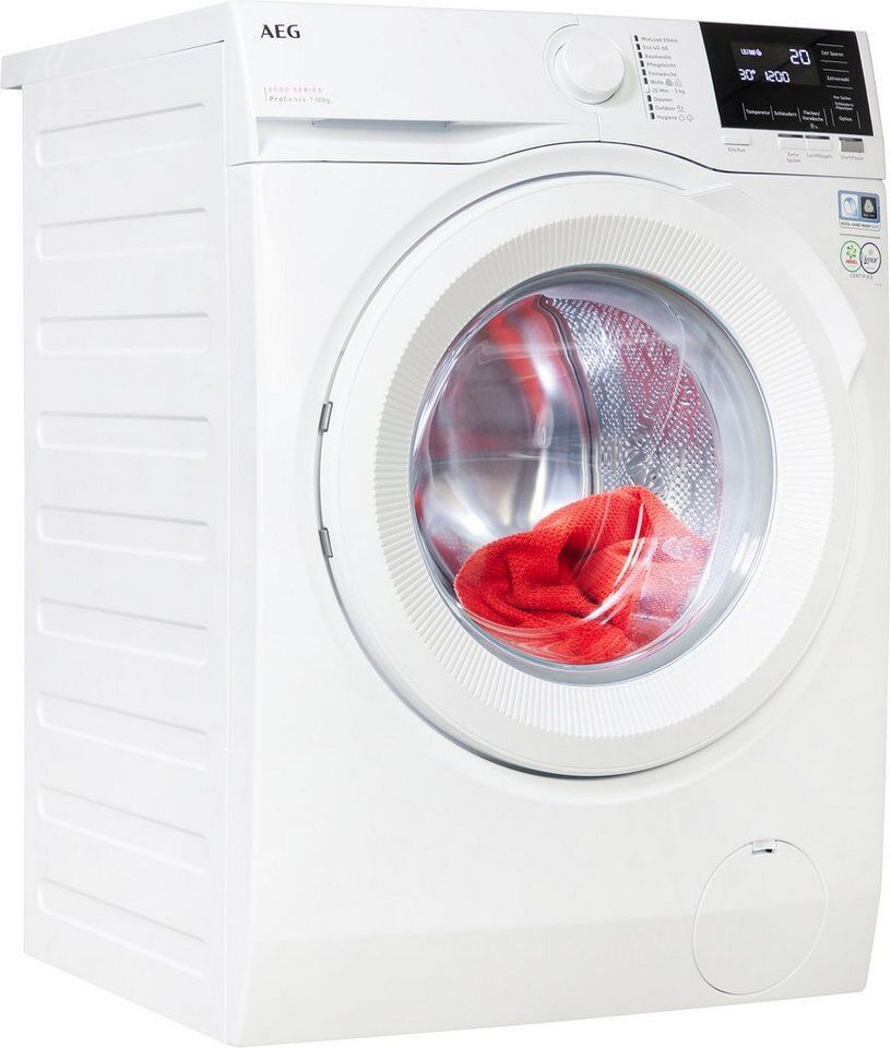 AEG Waschmaschine 6000 LR6F60400, 10 kg, 1400 U/min, Hygiene-Programm mit Dampf:
