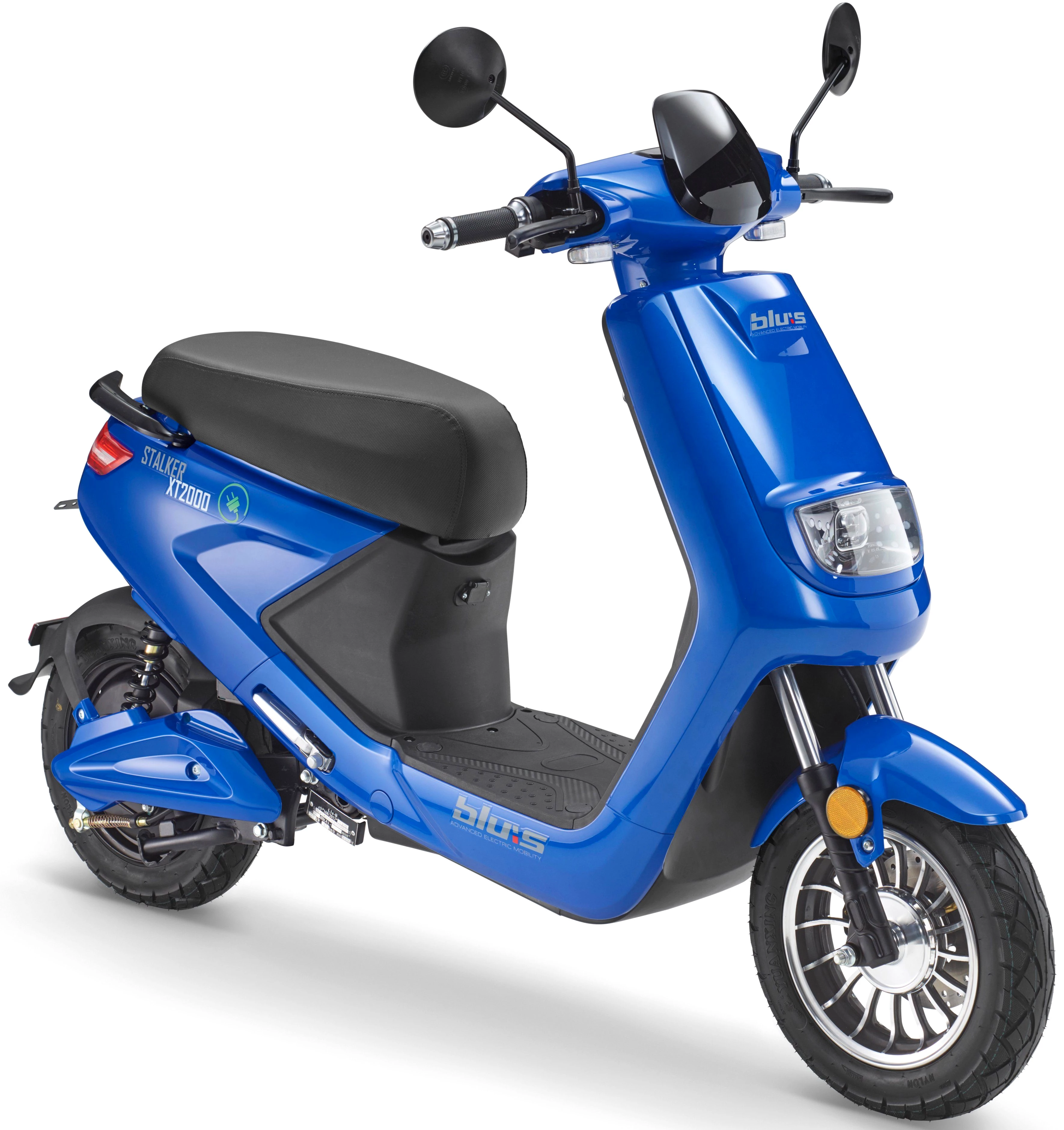 BLU:S E-Motorroller XT2000 2000 W, 45 km/h, bis zu 50 km Reichweite, mit Straßenzul.