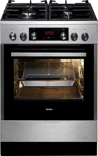 Amica Gas-Standherd SHEG 914 121 E, mit Teleskopauszug nachrüstbar, Steam Clean