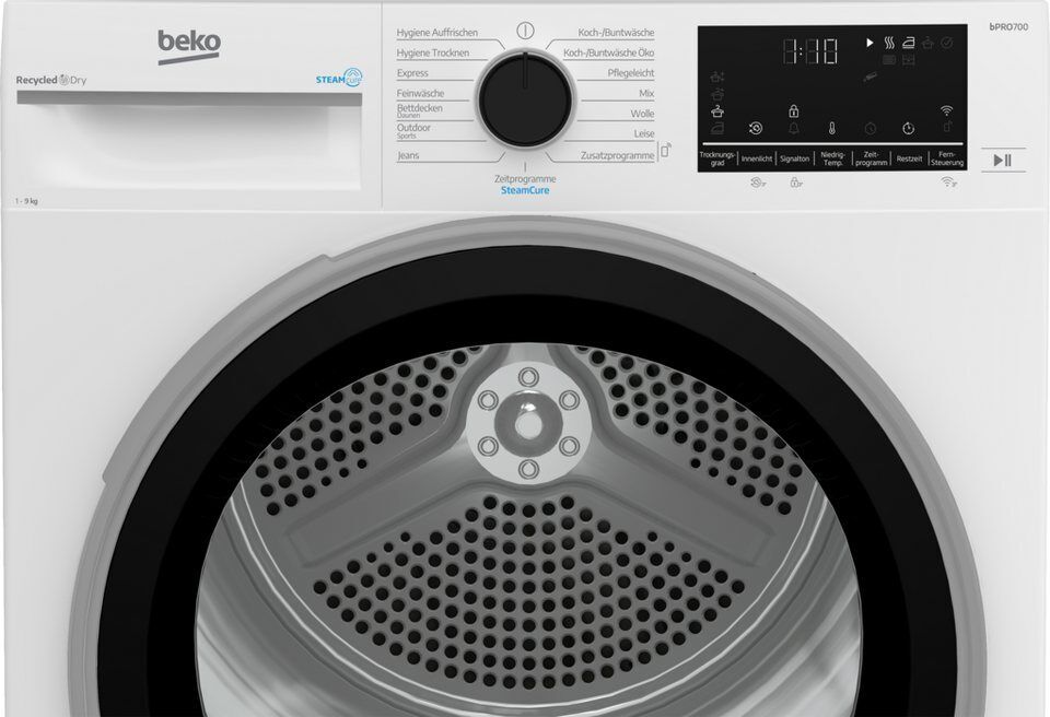 BEKO Wärmepumpentrockner B7T89209, Die AquaWave® Trommel bewegt die Wäsche sanft