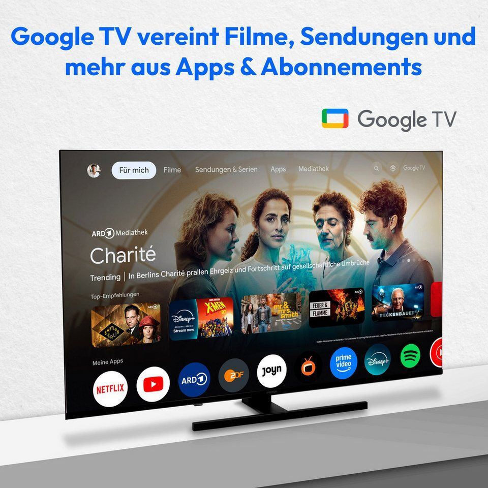 Medion® MD843700 QLED-Fernseher (108 cm/43 Zoll, 4K Ultra HD, Smart-TV, Dolby Vi