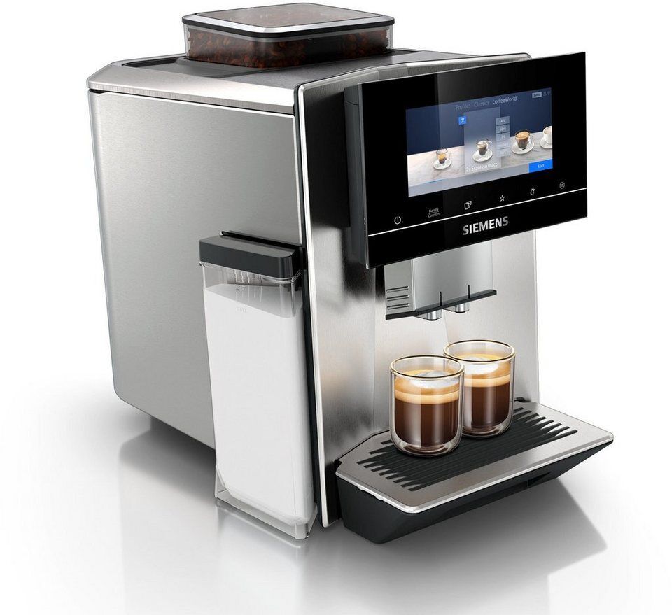 SIEMENS Kaffeevollautomat EQ900 TQ903D43, intuitives 6,8" TFT-Display, Geräuschr