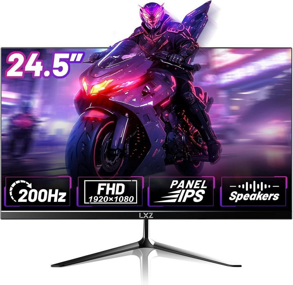 LXZ 24.5 Inch Gaming Monitor 200Hz, FHD 1080p, 1ms, DP/HDMI, Eye Care Gaming-Mon