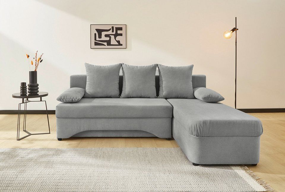 Jockenhöfer Gruppe Ecksofa L-Form, B: 191 cm, mit Bettfunktion & Bettkasten, Uns