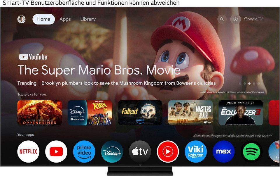 TCL 55Q7CX1 Mini-LED-Fernseher (139 cm/55 Zoll, 4K Ultra HD, Google TV, Smart-TV