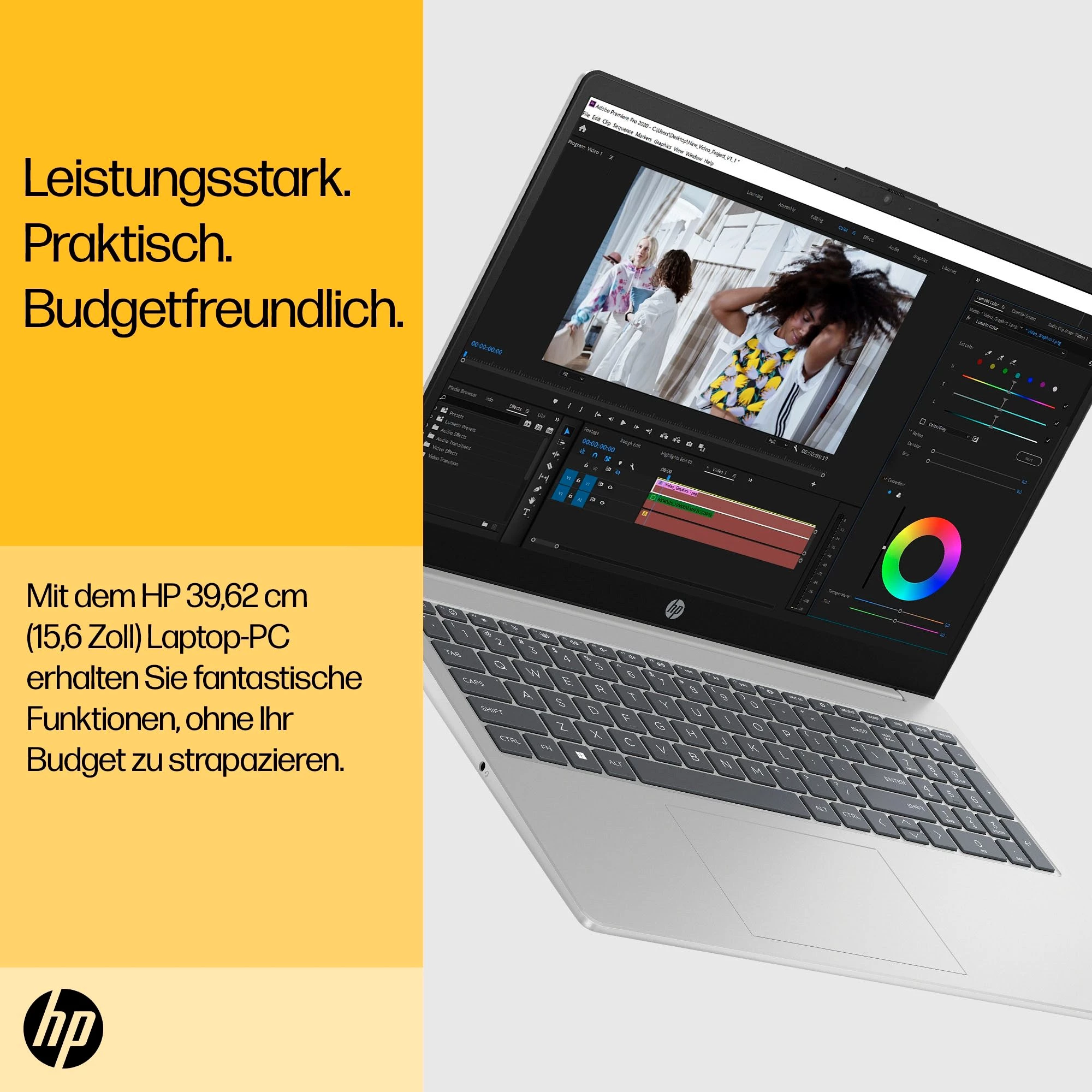 HP 15-fc0230ng Notebook (39,6 cm/15,6 Zoll, AMD Ryzen 3 7320U, Radeon Graphics, 512 GB SSD)