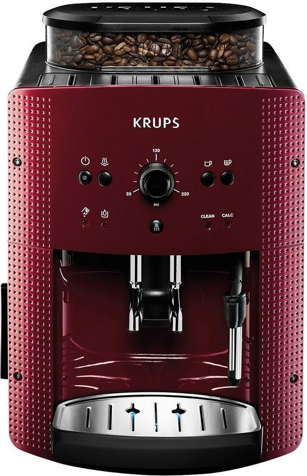 Krups Kaffeevollautomat EA8107 Arabica, 2-Tassen-Funktion, manueller Dampfdüse,