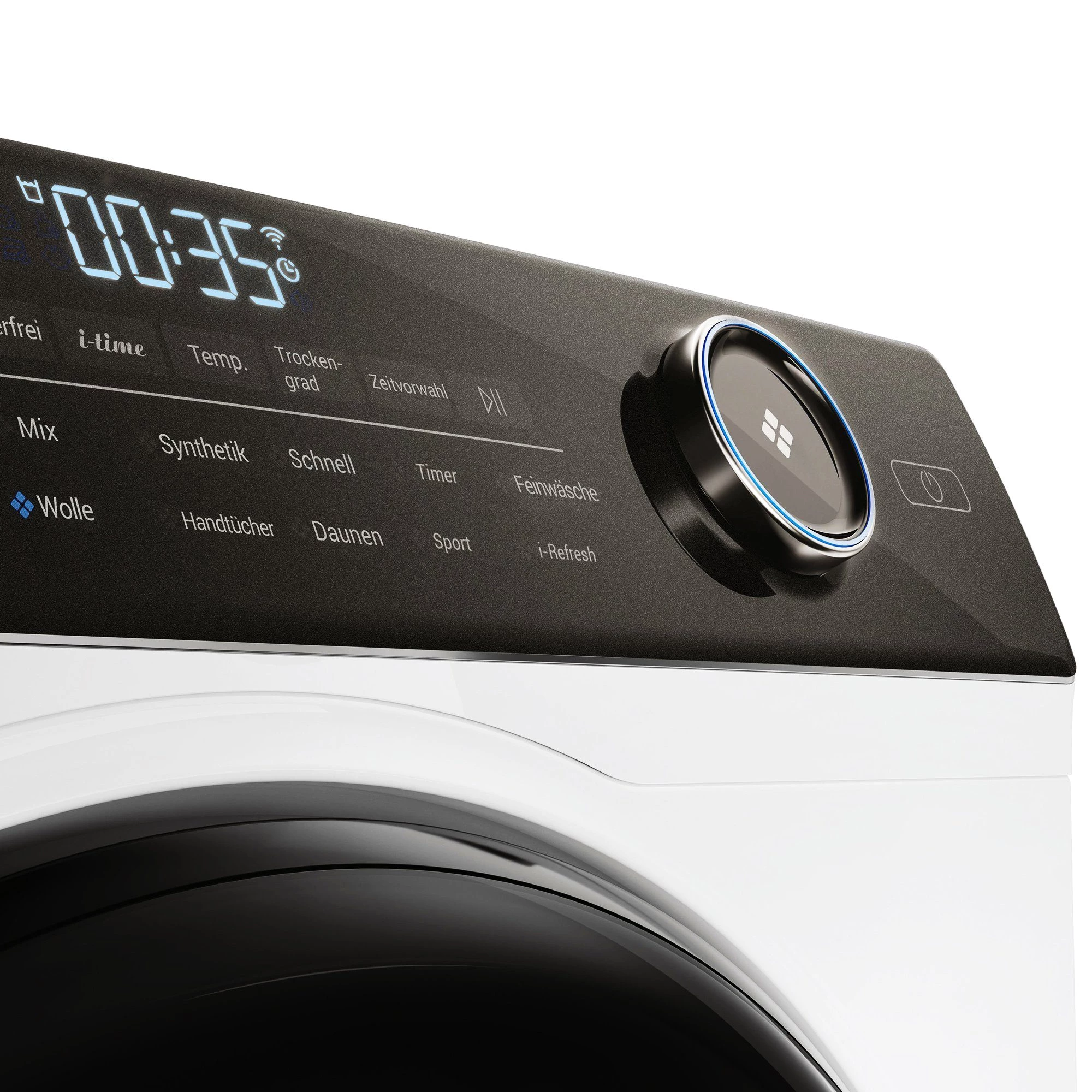Haier Wärmepumpentrockner weiss HD90-A3TEAM5, 9 kg, Smart hOn App mit künstlicher Intelligenz