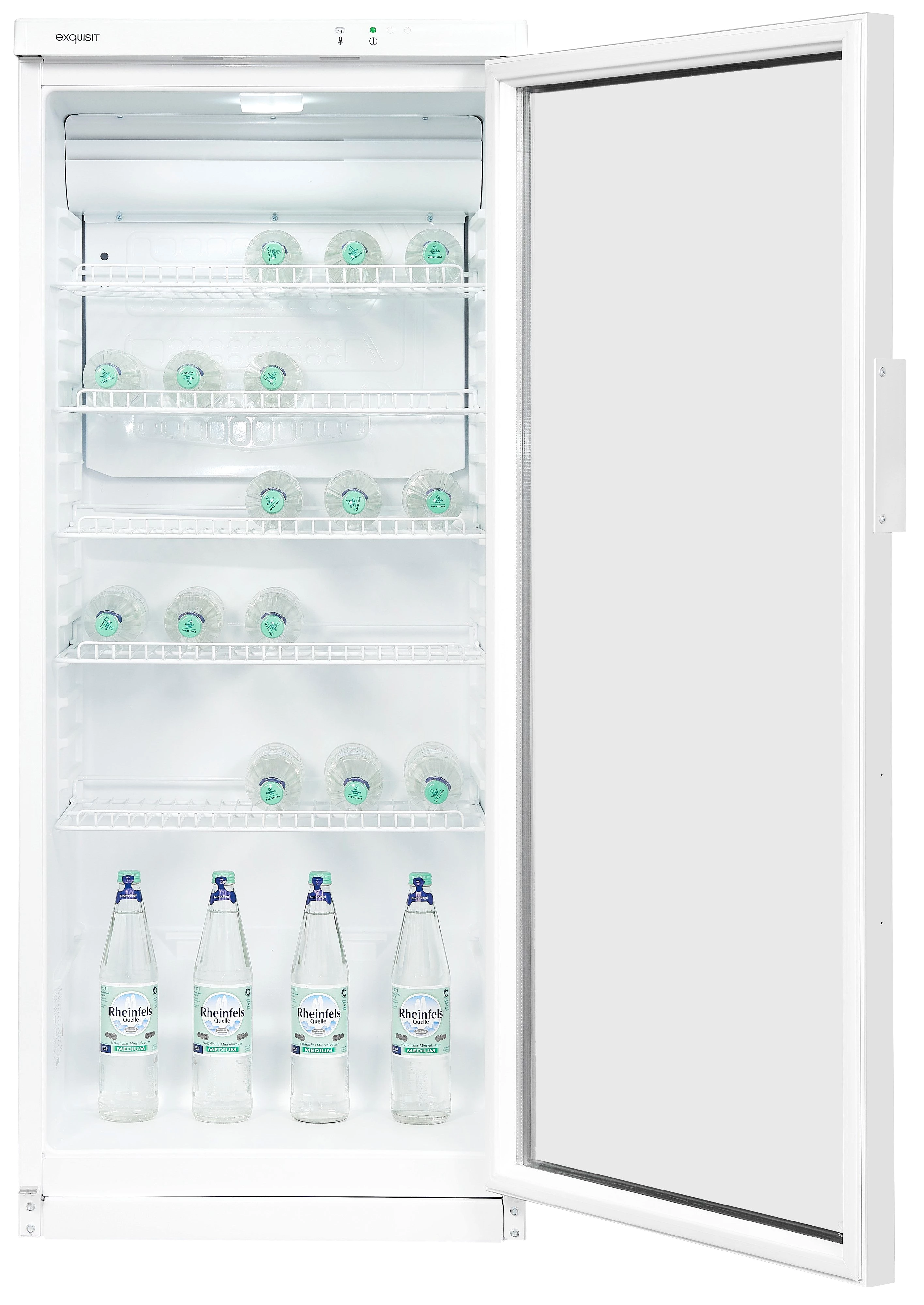exquisit Getränkekühlschrank GKS290-GT-280E weiss, 145 cm hoch, 60 cm breit