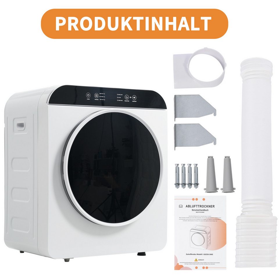 Silonn Ablufttrockner Wäschetrockner 3 kg Kapazität, UV-Sterilisation, wandmonti