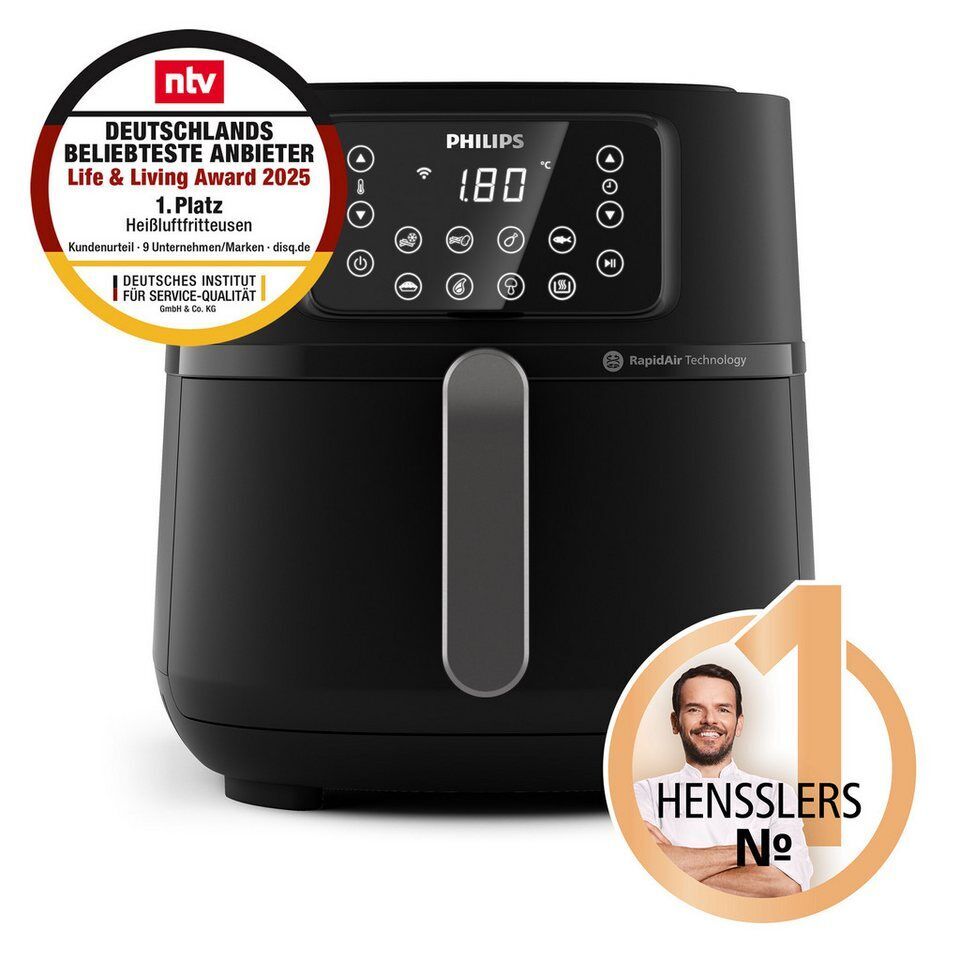 Philips Heißluftfritteuse Airfryer XXL HD9285/90, 7,2 l, 2000 W, mit 7 Voreinste