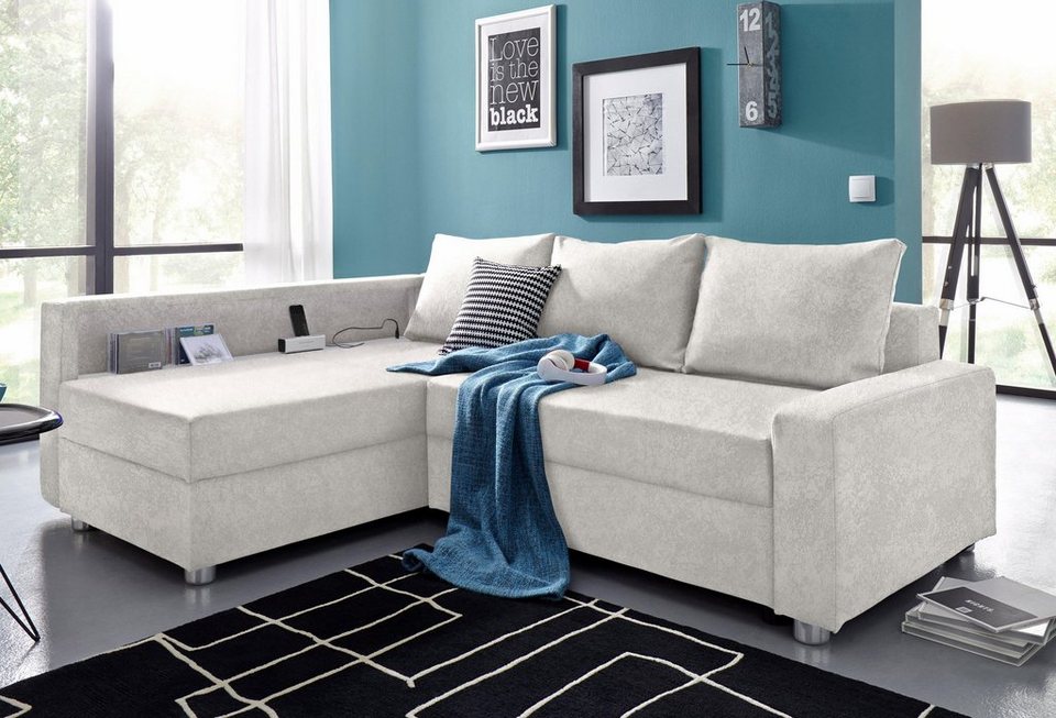 COLLECTION AB Ecksofa Relax L-Form, inklusive Bettfunktion, Federkern, wahlweise