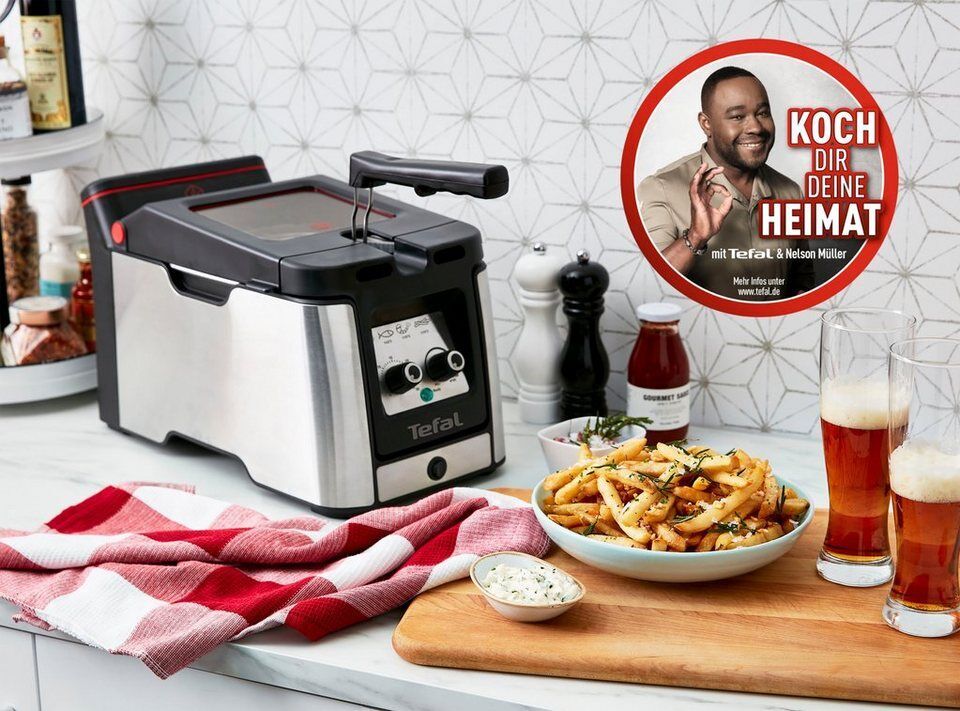 Tefal Fritteuse FR600D Clear Duo, 2000 W, aktives Filtersystem, Thermostat, Time