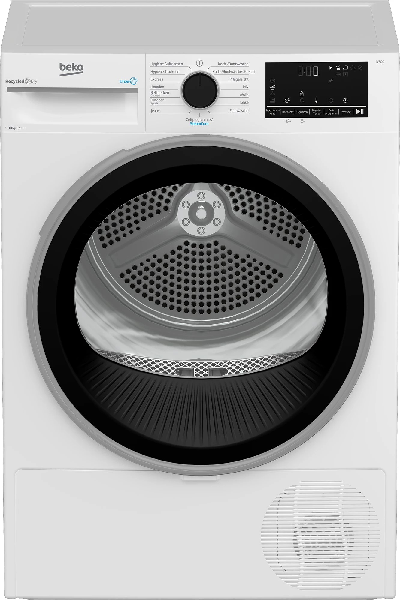 BEKO Wärmepumpentrockner B3T442491, 10 kg, mit Wärmepumpentechnologie, SteamCure, Silent Programm