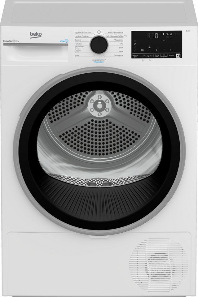 BEKO Wärmepumpentrockner B3T3249S, Silent Programm, Schontrommel