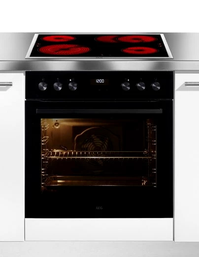 AEG Elektro-Herd-Set Serie 5000 HH24HSB, Aqua Clean, Multilevel Cooking