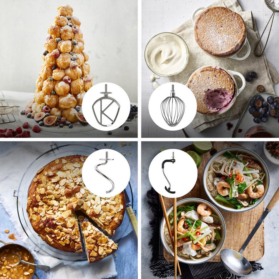 KENWOOD Küchenmaschine mit Kochfunktion Cooking Chef XL KCL95.424SI, 1500 W, 6,7