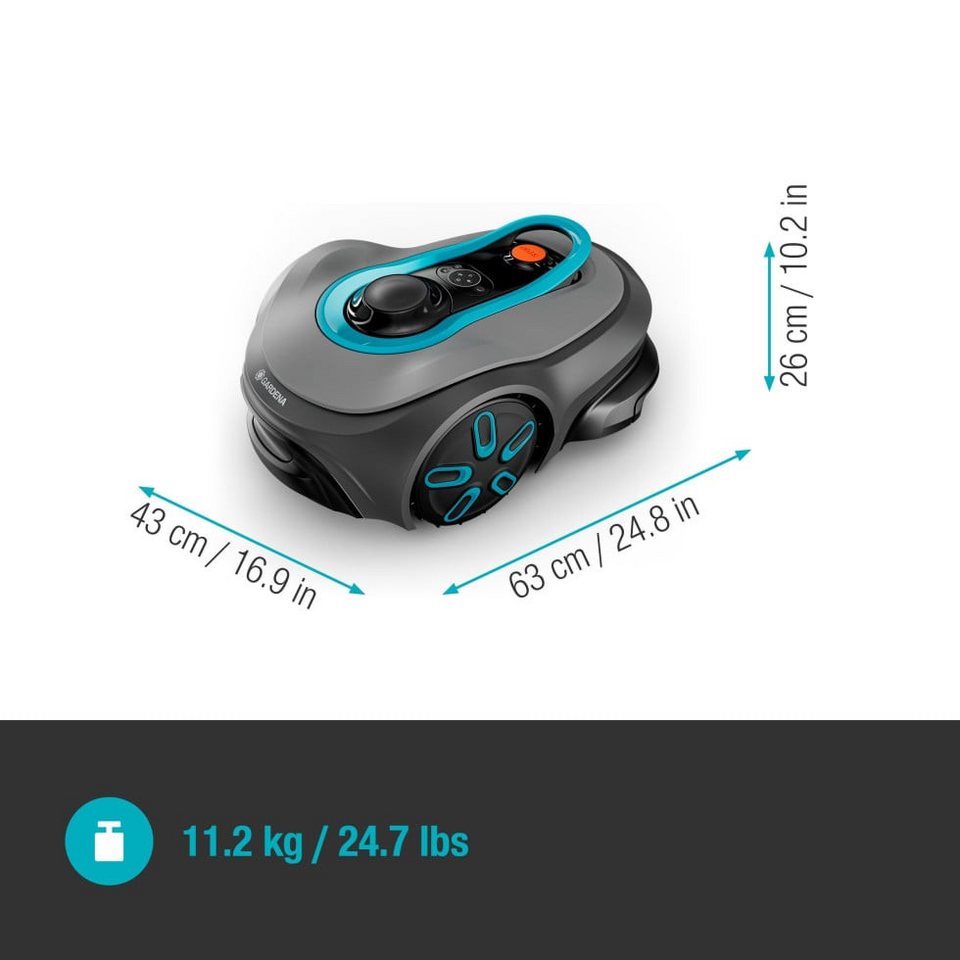 GARDENA Rasenmähroboter Gardena Mähroboter smart SILENO free 600m² Set