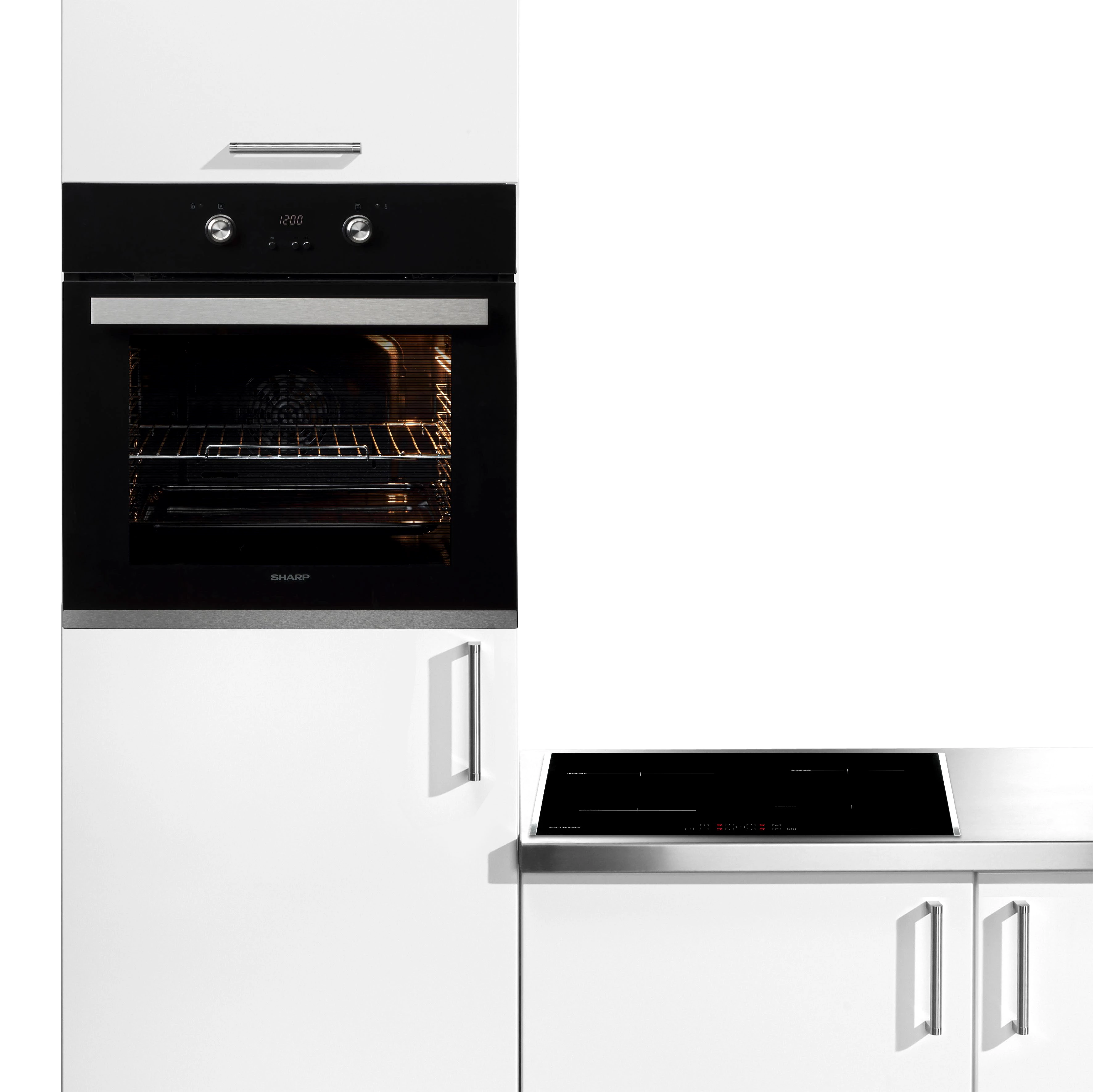 Sharp Backofen-Set Pyro_Extraset_Graphit_Induktion, Pyrolyse-Selbstreinigung