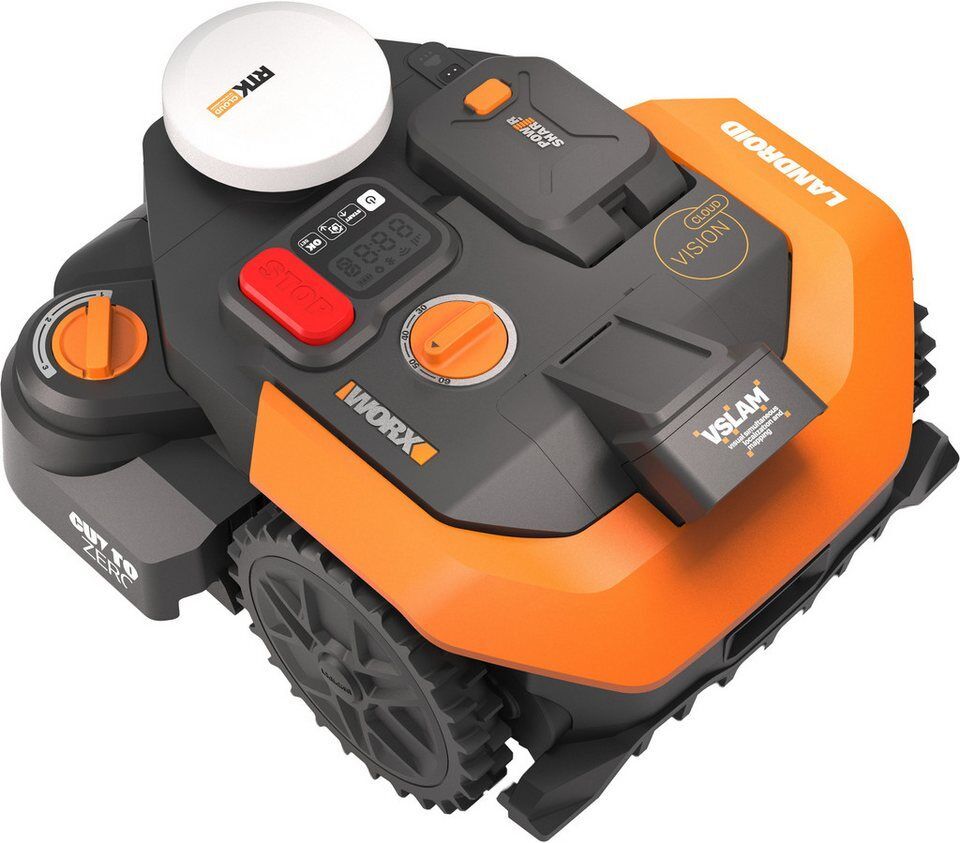 Worx Rasenmähroboter Landroid Vision Cloud WR308E 2WD ohne Begrenzungskabel, Aut