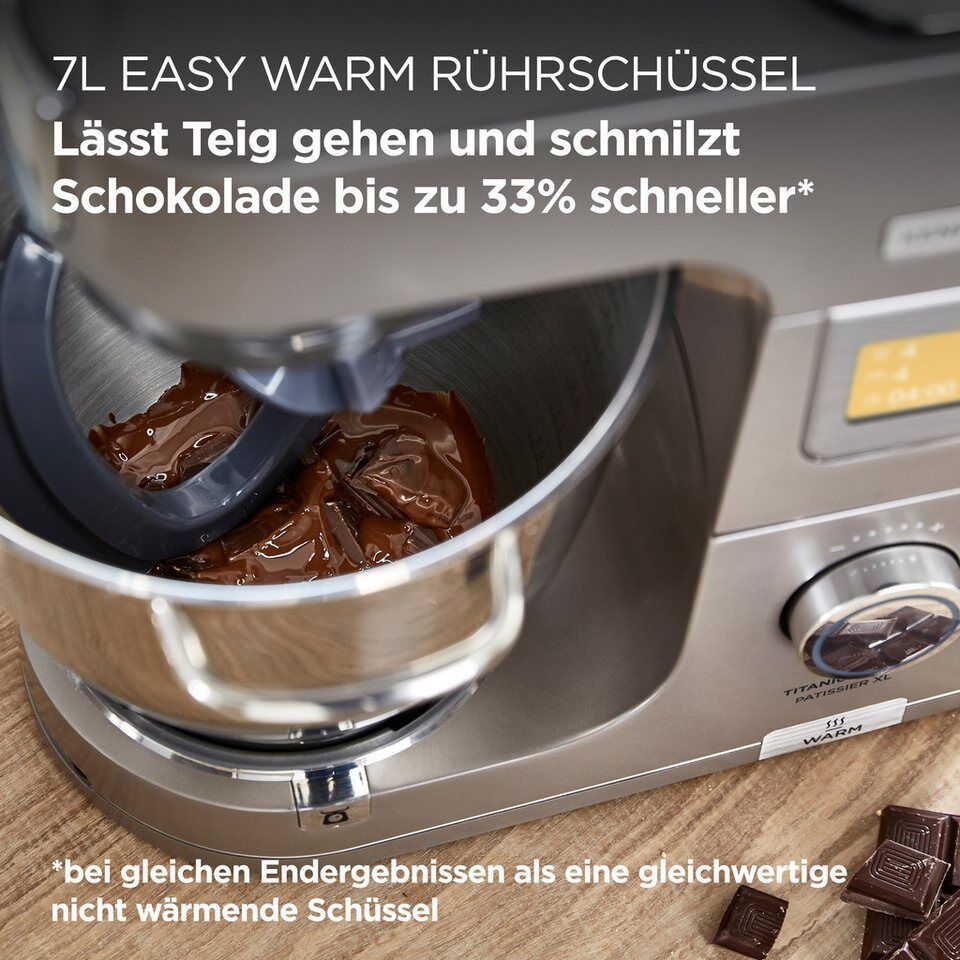 KENWOOD Küchenmaschine Titanium Chef Patissier XL KWL90.594SI, 1400 W, 7 l Schüs