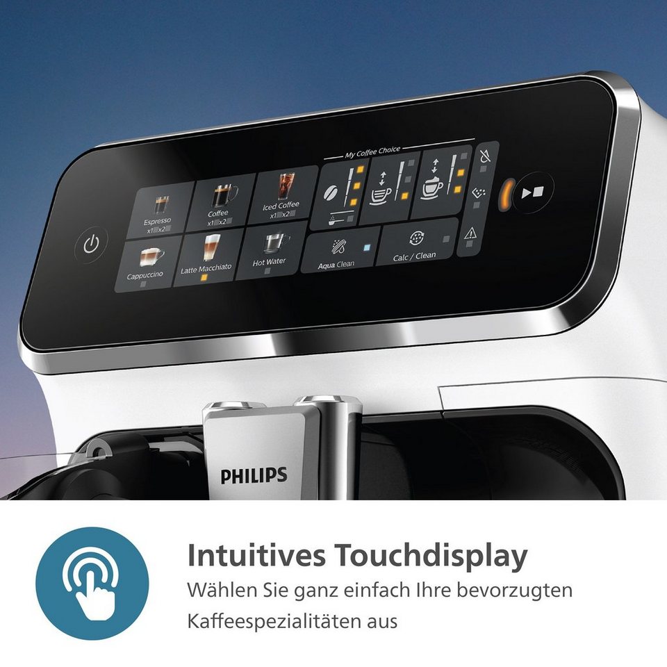 Philips Kaffeevollautomat EP3343/50 3300 Series, 6 Getränke (heiß oder eisgekühl