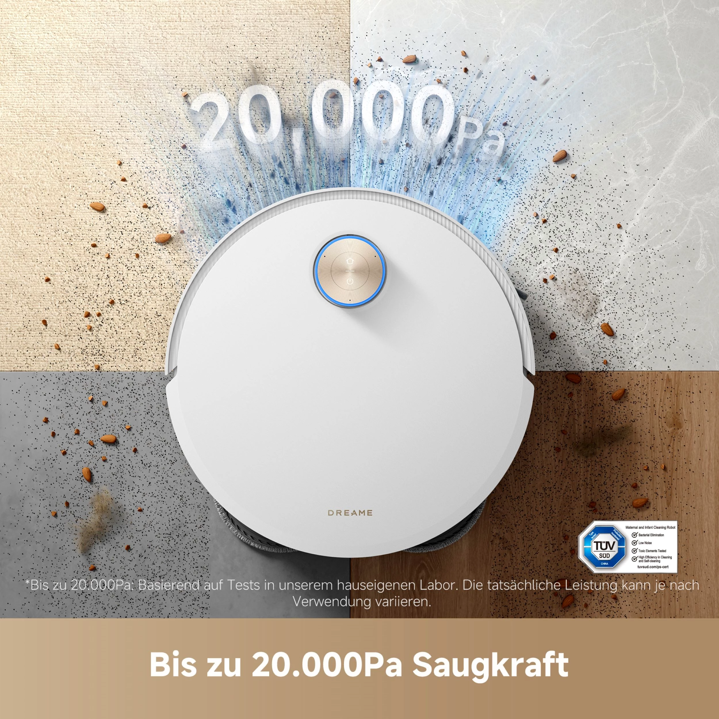 Dreame Nass-Trocken-Saugroboter Dreame X50 Ultra Complete mit Wischfunktion, 20.000 Pa Saugkraft