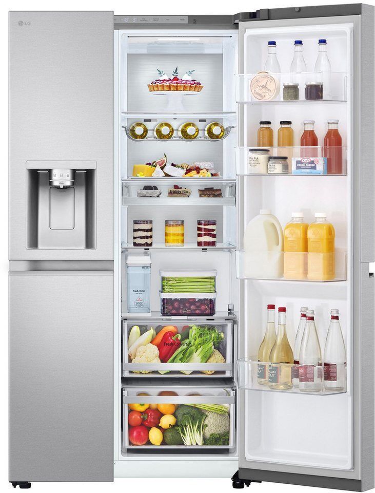LG Side-by-Side GSLE91MBAB, 179 cm hoch, 91,3 cm breit, Eis-, Crushed Ice- und W