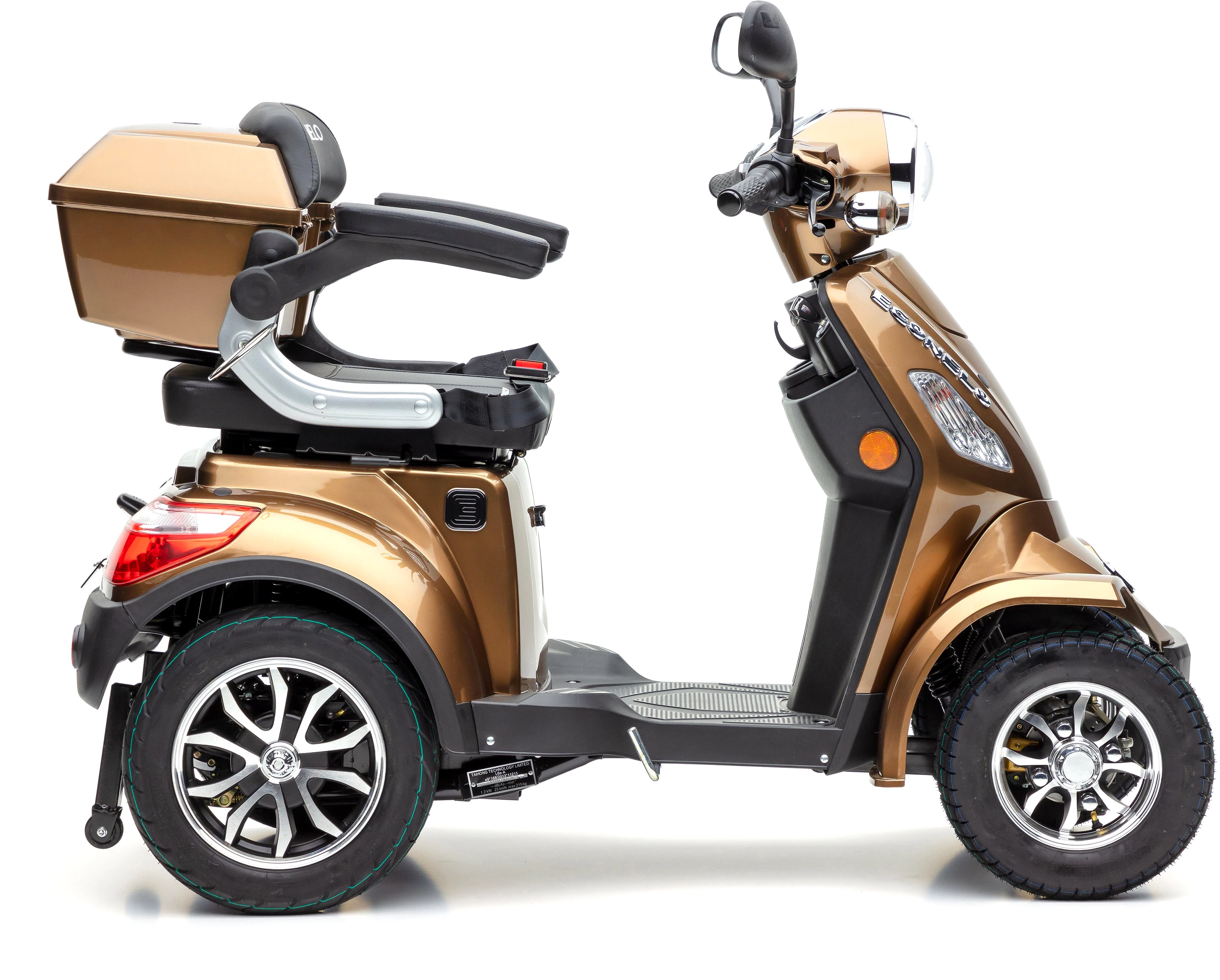 ECONELO Elektromobil Seniorenmobil J4000, 1000 W, 25 km/h, (mit Topcase)