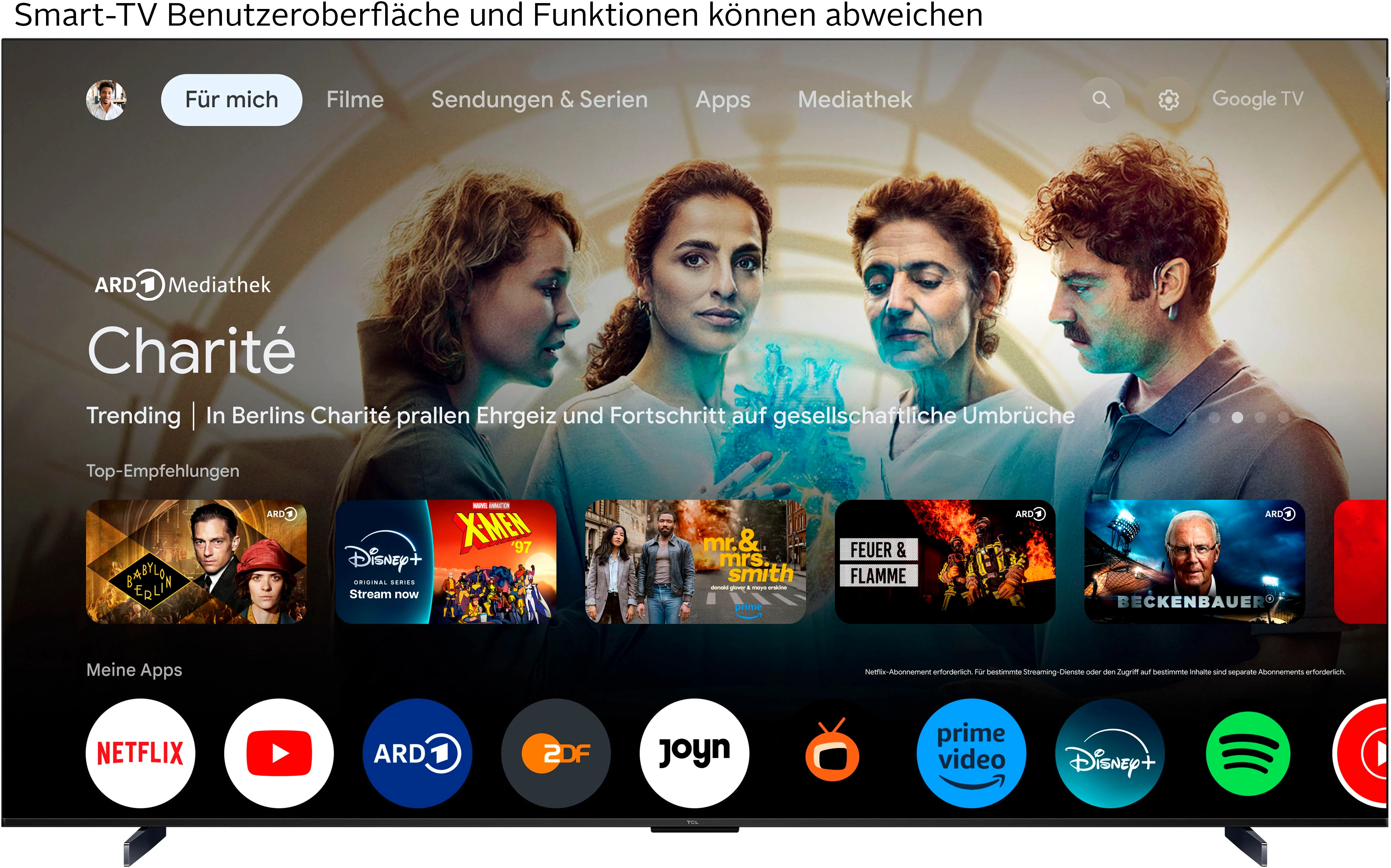 TCL 98C61BX7 QLED-Fernseher (248 cm/98 Zoll, 4K Ultra HD, Google TV)