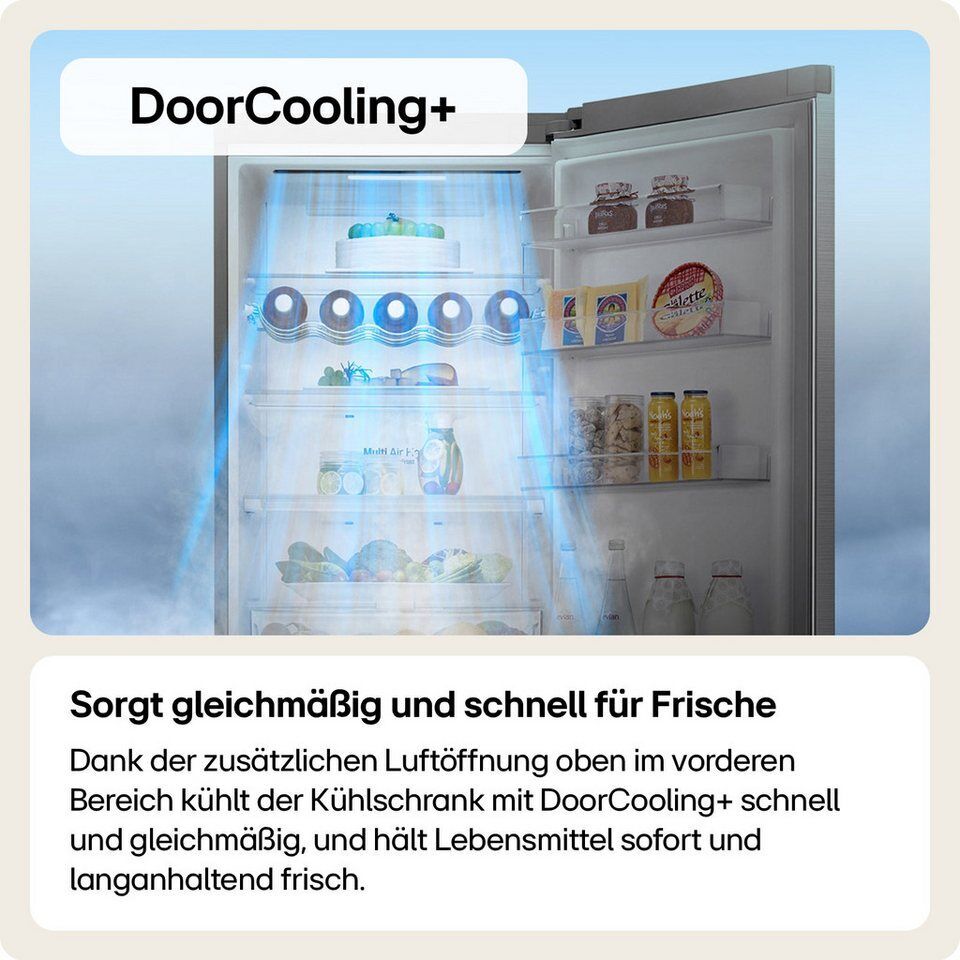 LG Kühl-/Gefrierkombination GBV22NCBEP, 203 cm hoch, 59,5 cm breit, FRESHConvert