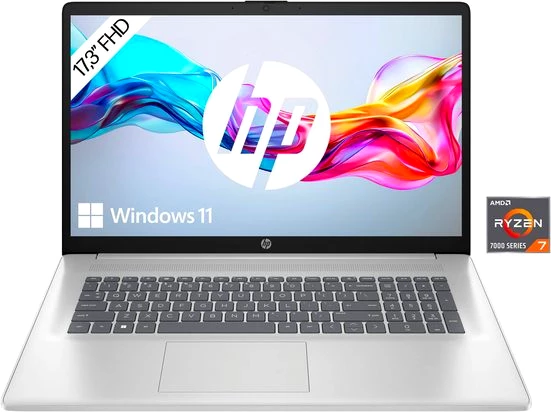 HP 17-cp3271ng Notebook (43,94 cm/17,3 Zoll, AMD Ryzen 7 7730U, 512 GB SSD)