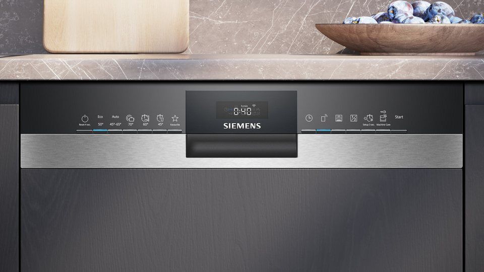 SIEMENS teilintegrierbarer Geschirrspüler iQ300 SN53ES28AE, 13 Maßgedecke, Made